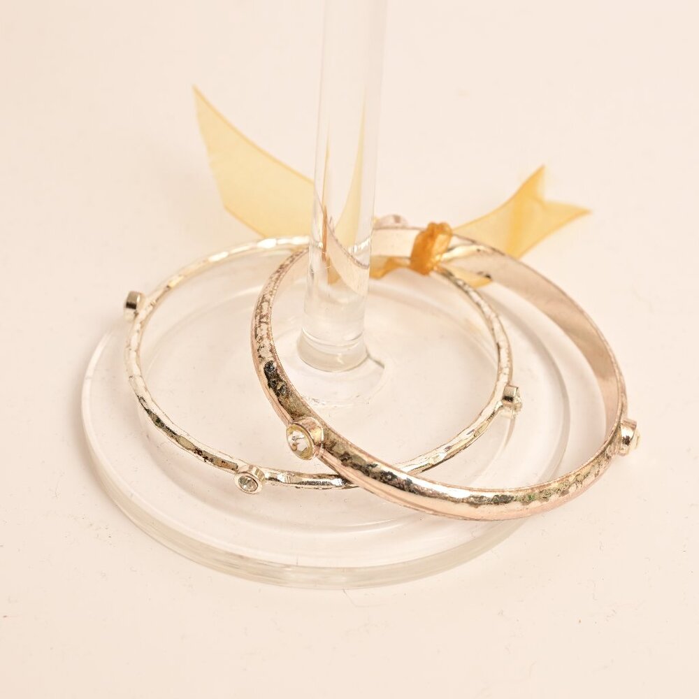 Copper Gold & Silver Colored Stackable Bangle Bra… - image 4